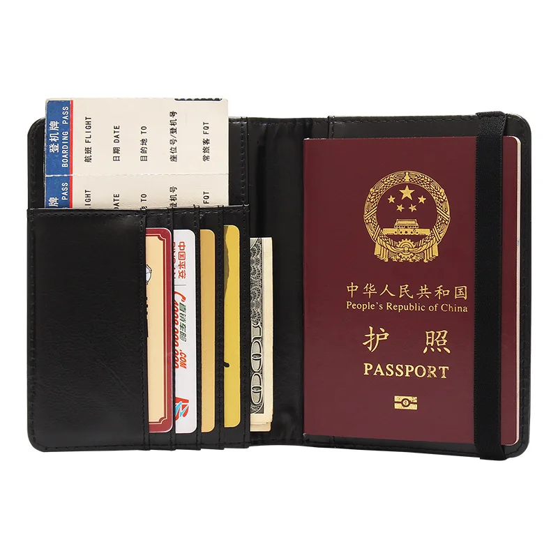 RFID Anti-Magnetic Capac Pașaport Pașaport Titular statele UNITE ale americii Insigna Metalică Sac Multi-Card Banda Elastica Pașaport Caz 4