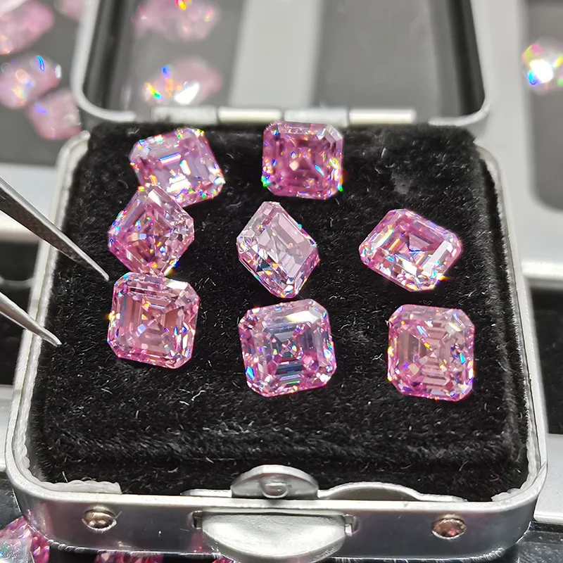 Roz Moissanite Pernă Liber Șirag de mărgele de Piatră 4.5 mm Clar Diamant de Lux Bijuterii DIY Material 4