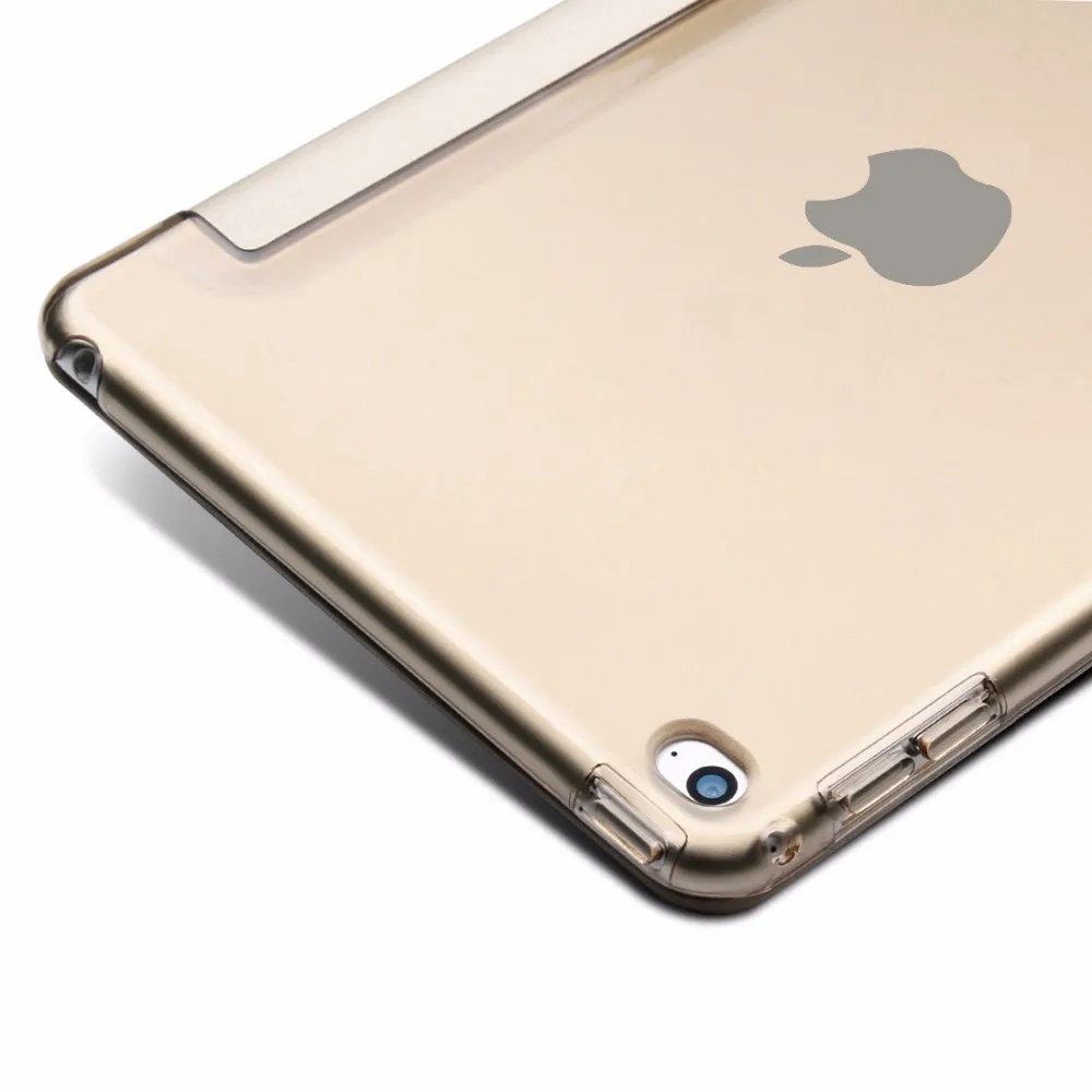RYGOU Caz pentru iPad Aer 2, Yippee Culoare PU+Transparent PC-ul Ultra-Slim, Greutate de Lumină din Piele de Caz pentru iPad Aer 2 6 Gen 4