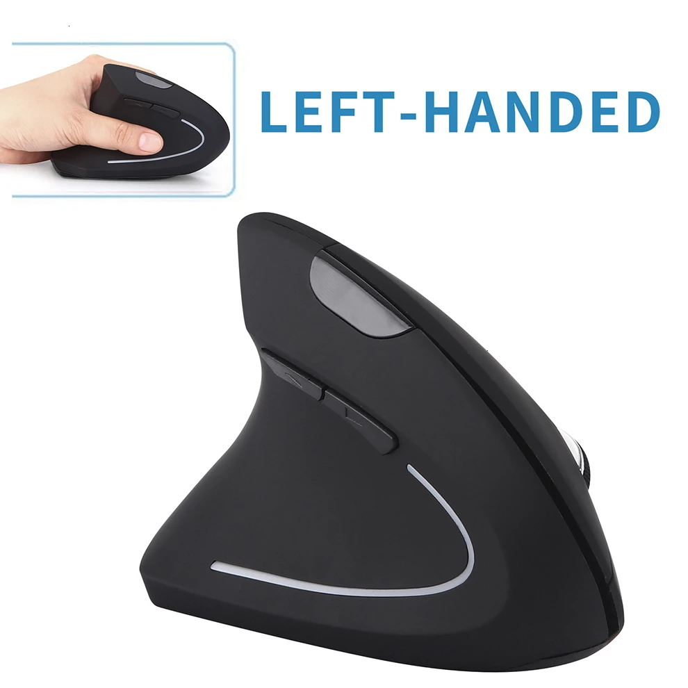 SeenDa 2.4 g Verticale Mouse-ul Wirelsss Mause Mâna Stângă Calculator Gaming mouse USB Optic Mouse-ul pentru Laptop Notebook 4