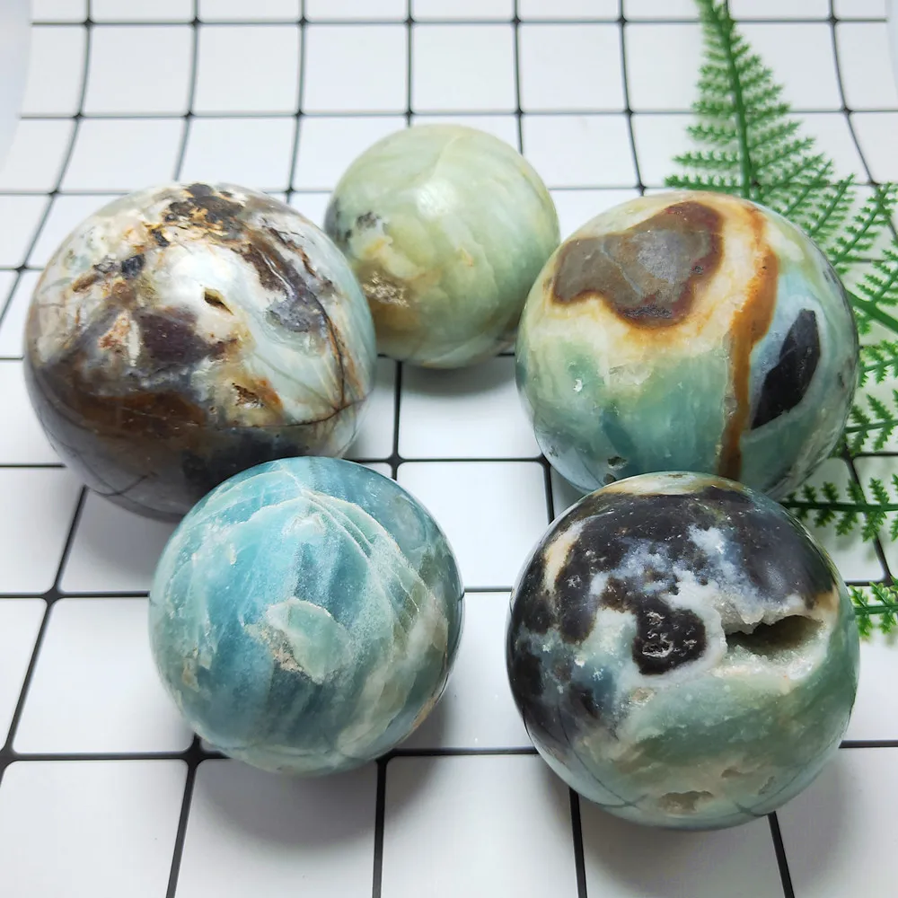 Sfera de cristal Natural Foarte frumos skyblue jasper cuarț mingea Amazonstones piatră prețioasă bile Reiki de vindecare 4