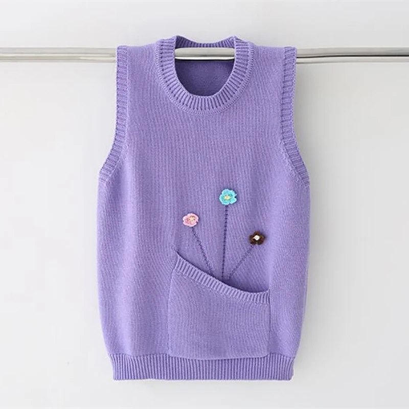TONGMAO Primăvara și Toamna pentru copii Rotund gat Pulover vesta tricotat pentru copii Haine copii Fete Pulover tricot 4