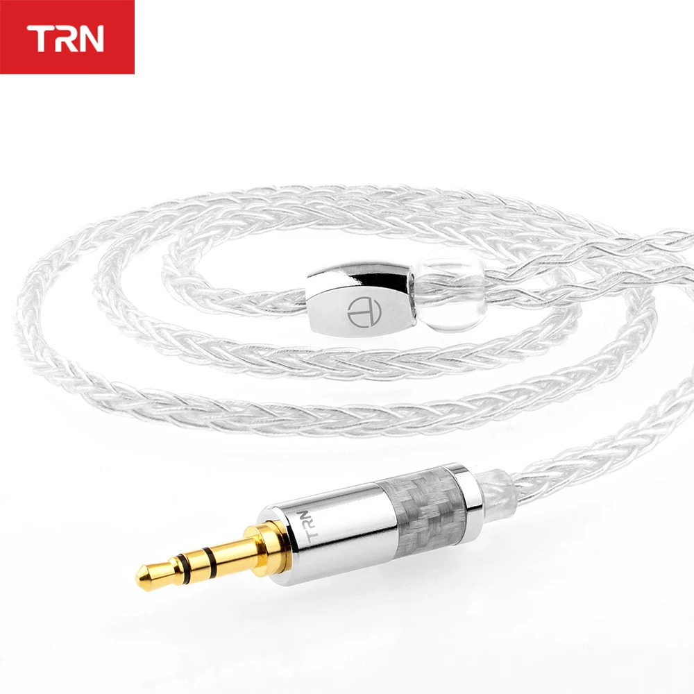 TRN T3 8 Core Argint Pur Cablu de 2,5/3,5 MM Cu MMCX/2PIN Tip Conector-C Modernizate Cablu Pentru TRN V80 V90 V10 BA5 ST1VX M10 4