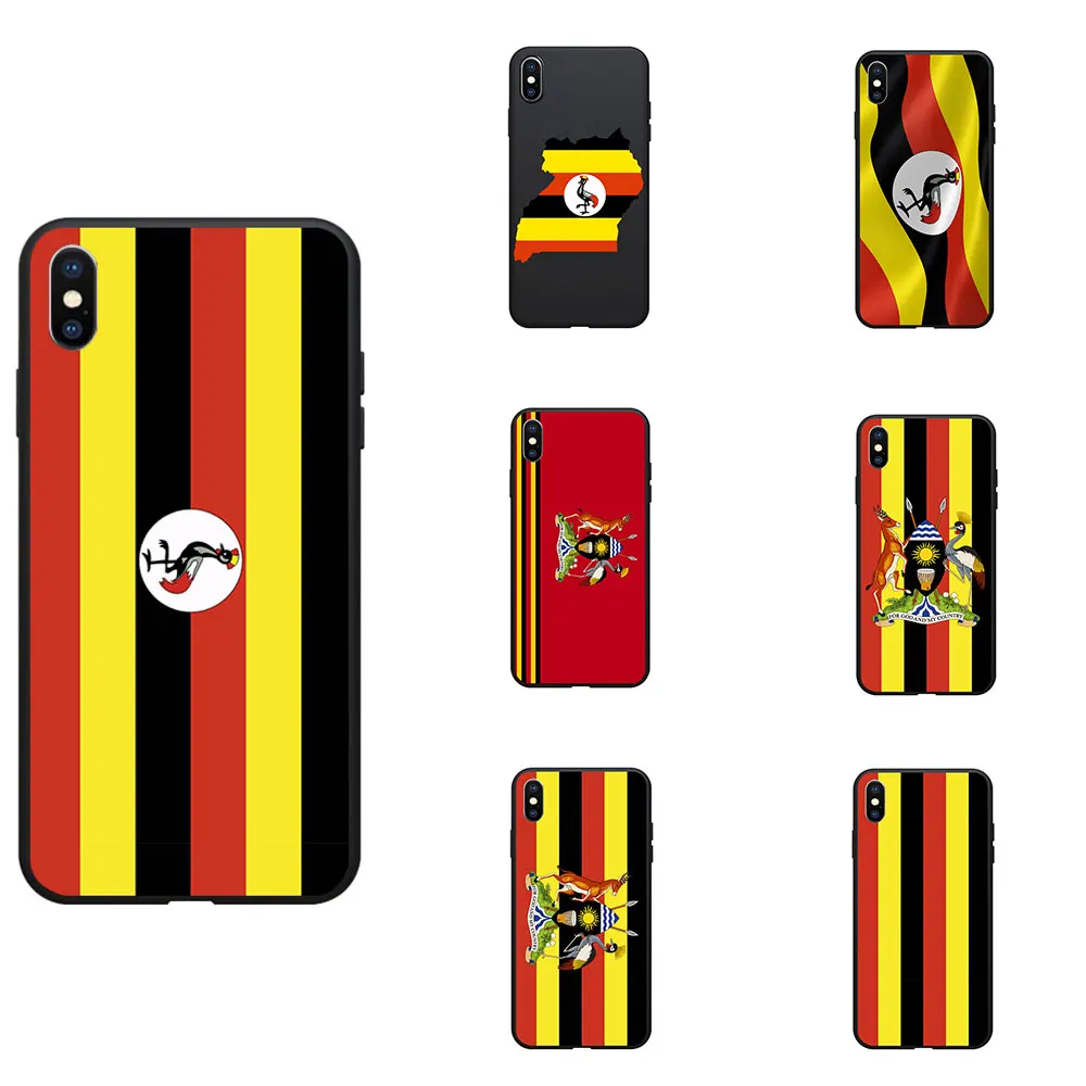 Uganda Naționale Steag Stema Temă Moale TPU Cazuri de Telefon Cover Image Logo-ul Pentru iPhone 6 7 8 S XR X Plus 11 Pro Max 4