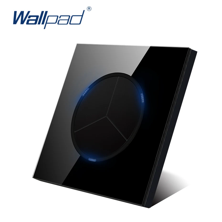 Wallpad 2019 New Sosire 3 Banda 2 Mod Aleatoriu faceți Clic pe Buton Întrerupător de Lumină Cu LED Indicator Cristal de Sticlă Panou de 16A 4