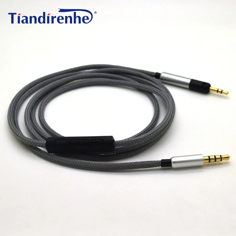 Înlocuire Cablu pentru Sennheiser HD598 HD558 HD518 setul cu Cască Căști Modernizate de Argint aurit de 3.5 mm la 2.5 mm Sârmă cu Telecomanda microfon 4