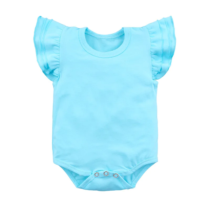 0-2Year Nou-născut Volane Bodysuit copil Copil Fata Cotton Romper culori Bomboane Tinutele Roupas de bebe 5