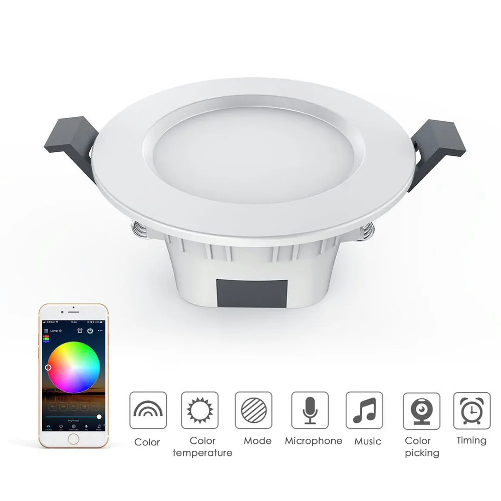 10/15/20buc BT Plasă de Tavan corp de Iluminat 100-264V WiFi Smart LED-uri de iluminat Încastrate RGBWW Estompat Bucătărie Cameră LED Lumina de Lucru cu Mi 5