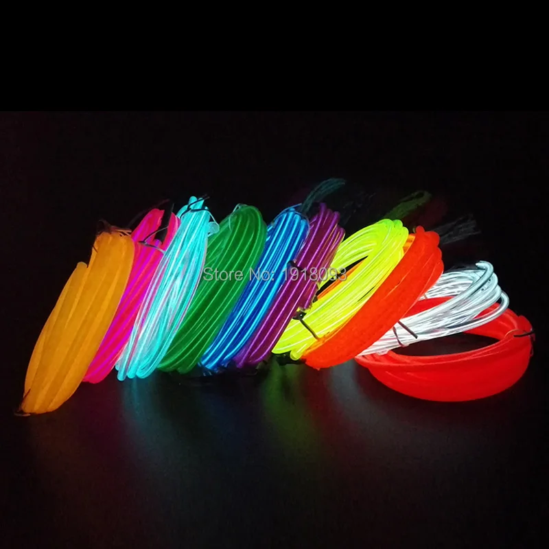 10 culoare Opțional 5.0 mm 10Meter Casa decorative USB Alimentat Flexibil EL Wire neon sârmă de Lumină LED fir la Modă Benzi cu LED-uri 5