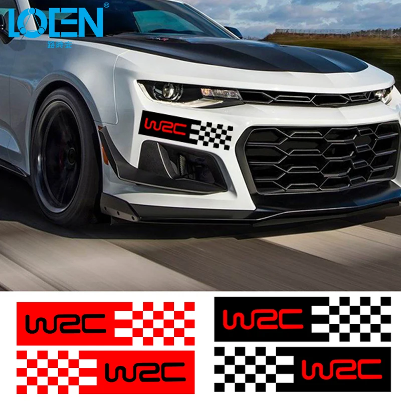 2 buc WRC Ușa Decalcomanii Campionatul Mondial de Raliuri de Curse Auto Styling Reflectorizante Vinil Sport Autocolant se Ocupe de Corpul Ghirlanda Decal 5