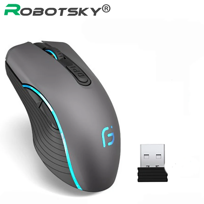 2 În 1 Mouse-ul fără Fir Bluetooth 4.0+ 2.4 Ghz USB Reîncărcabilă 2400 dpi Mouse-ul Ergonomic, Portabil Mause Optic pentru Laptop 5