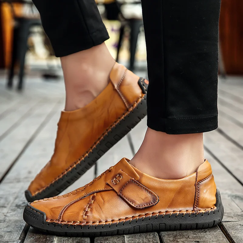2020 Brand De Înaltă Calitate Bărbați Pantofi Din Piele Mocasini Pantofi Respirabil Primavara Toamna Pantofi Casual În Aer Liber Non Slip Barbati Adidasi 5