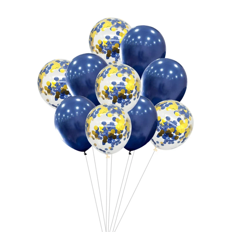 30pcs DIY Bleumarin Aur Resturi de Hârtie Balon de 12 țoli Baloane cu Confetti Roz Pentru Nunta, Ziua de naștere Petrecere Copil de Dus Provizii 5