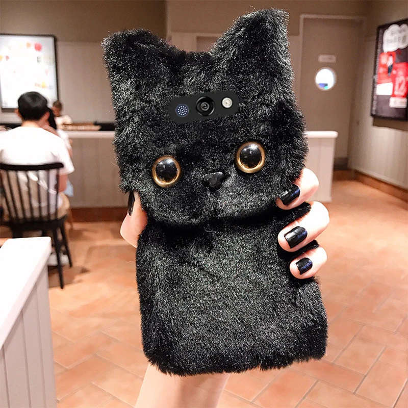3D Pisica de Pluș Cald Cazul în care Telefonul pentru Huawei Y5 Y6 Y7 Y9 2019 P20 P30 Pro P10 P9 P8 Lite 2017 P Smart Plus 2019 Onoare 10i 20i Cazuri 5