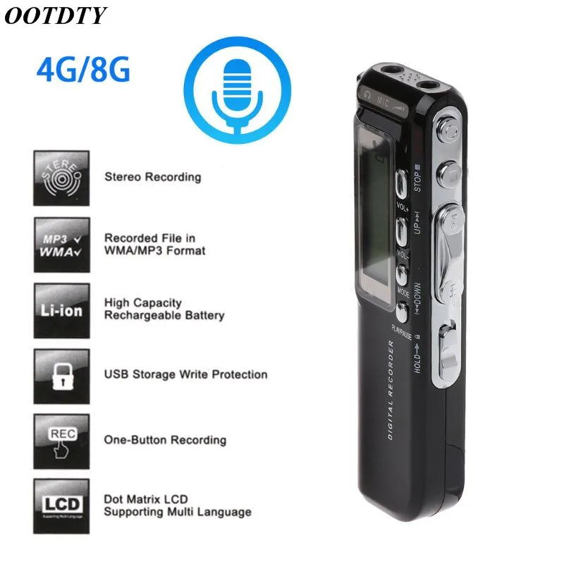4GB/8GB USB Stilou Digital Voice Recorder de Voce Activat Audio Digital Voice Recorder Mp3 player Dictafon 5