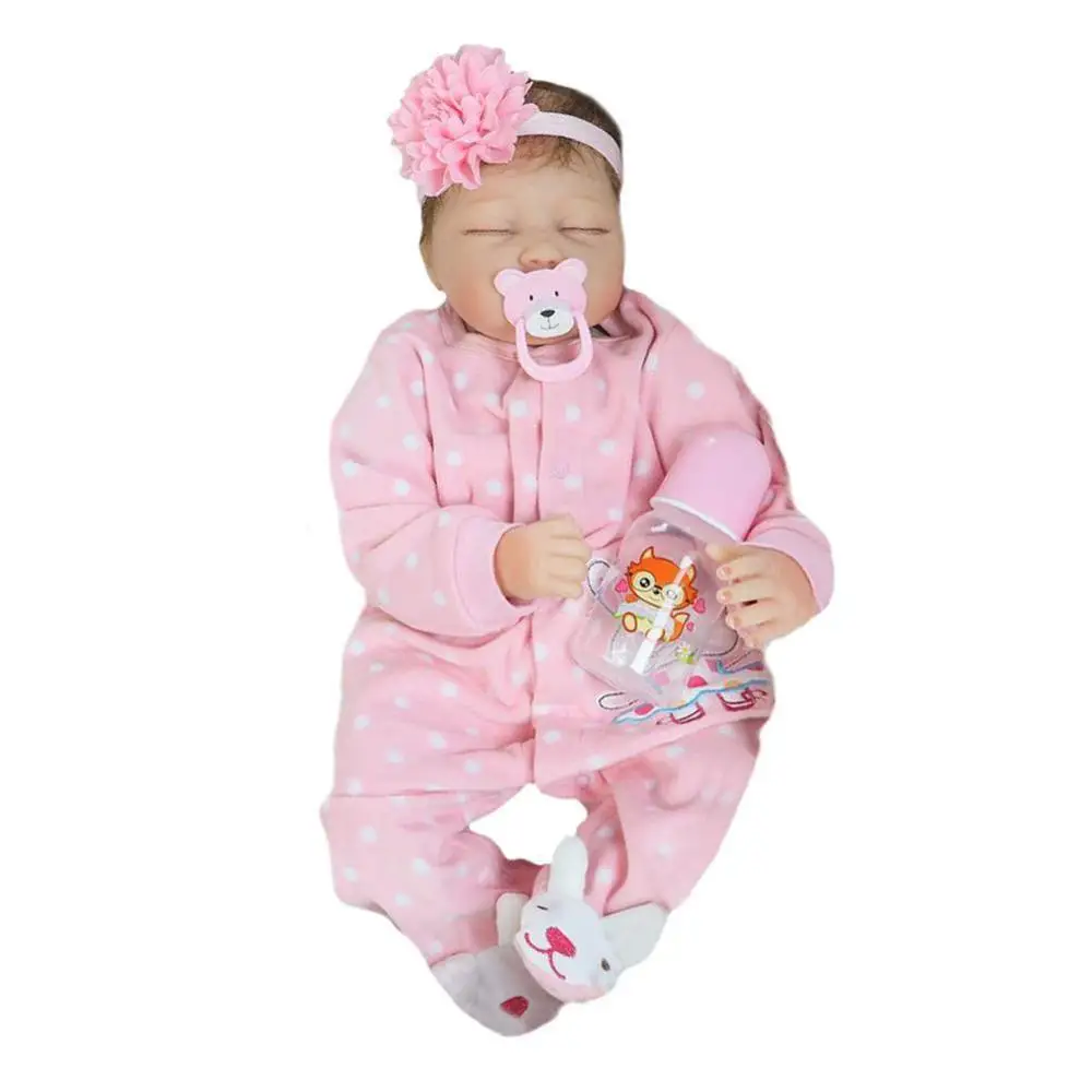 55cm Silicon Renăscut Moale de Dormit Baby Doll Copii Playmate Cadou pentru Fete pentru Copii Jucarii Moale pentru Buchete Papusa Bebe Renaștere Jucărie 5