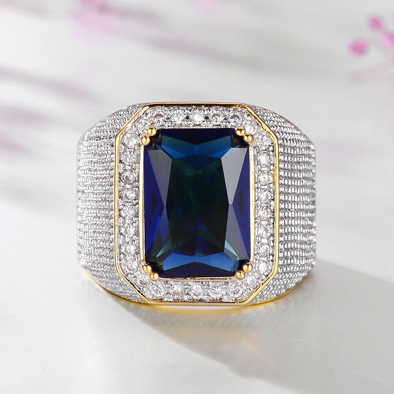 Aur de 14K Naturale Obsidian cu Perna Zirconia Inel cu Diamant pentru Barbati Bine Anillos De Bizuteria Anillos Mujer de Bijuterii Piatră prețioasă 5