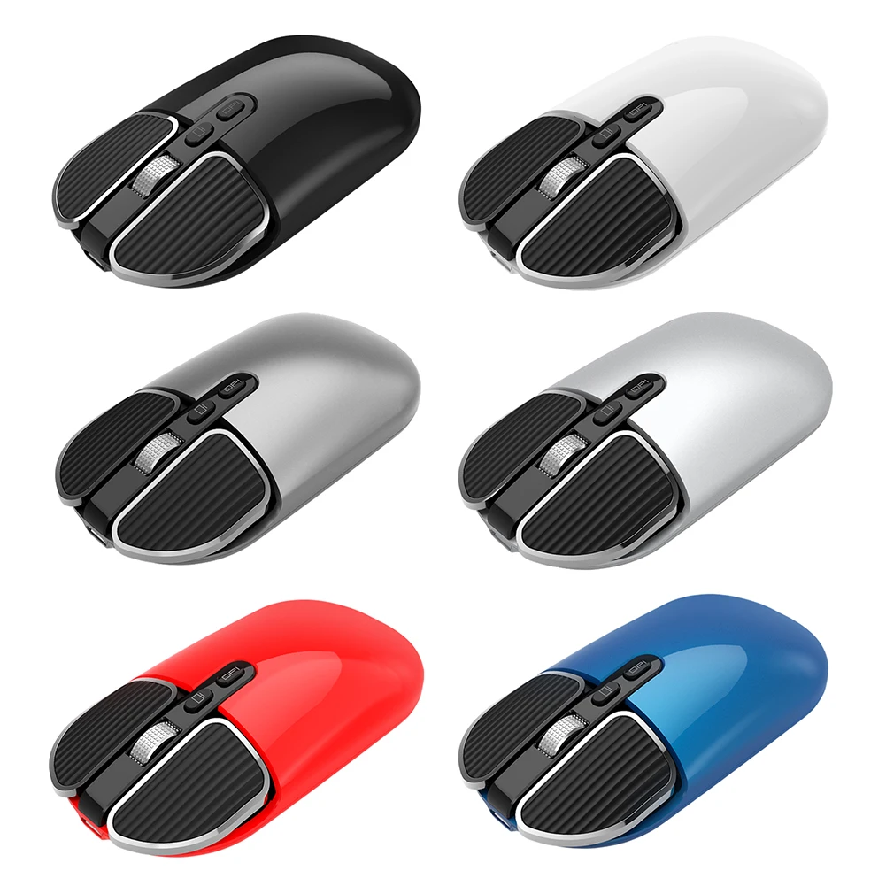 Biroul Notebook Soareci Mouse-Pro Gamer Slim 2.4 GHz Bluetooth Mouse-ul Reîncărcabilă 1600 DPI Reglabil Șoareci fără Fir 5