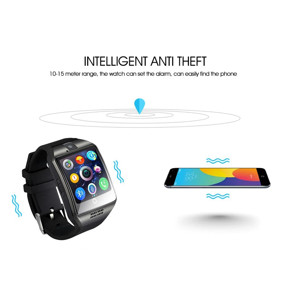 Bluetooth ceasuri Inteligente Q18 Suport SmartWatch Sim TF Carduri ip67 Passometer Camera pentru Android IOS Telefon Inteligent ceas 5