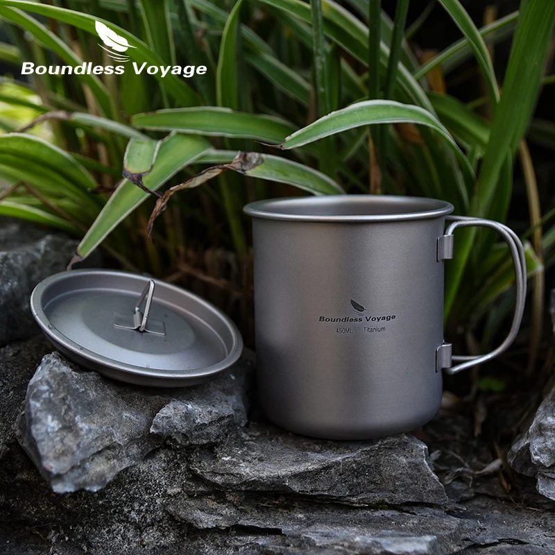 Boundess Voiaj Titan Ceașcă de Camping pot Agățat cu Pliere Mâner și Capac în aer liber Oală Picnic Vase de Ceai, Cafea, Apă Cana 5