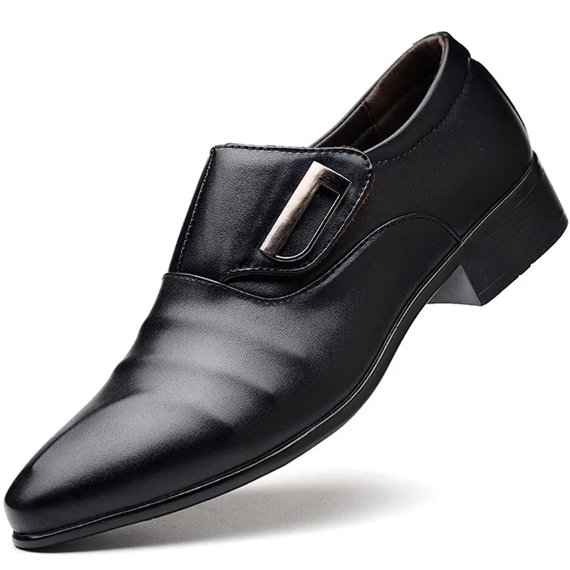 Clasic pentru Bărbați Pantofi Rochie de Moda Elegant Pantofi eleganți Bărbați Aluneca Pe Birou de Bază Pantofi Pentru Barbati Black 5