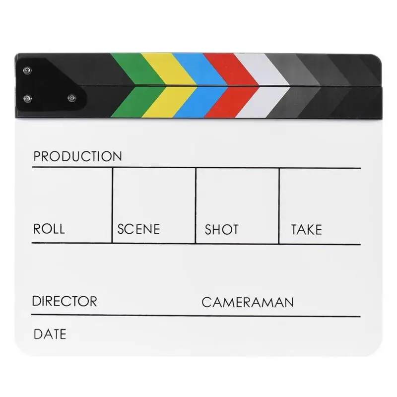 Colorate Clapperboard Acrilice Clapper Board Dry Erase Regizor de Film TV Film de Acțiune Ardezie Bate Manual Taie Propunerii pentru Studio 5