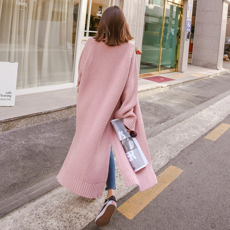 Colorfaith Noi 2021 Iarnă Primăvară Pulovere pentru Femei coreeană Stil Minimalist Solid mai Multe Culori Casual Cardigane Lungi SW8528 5