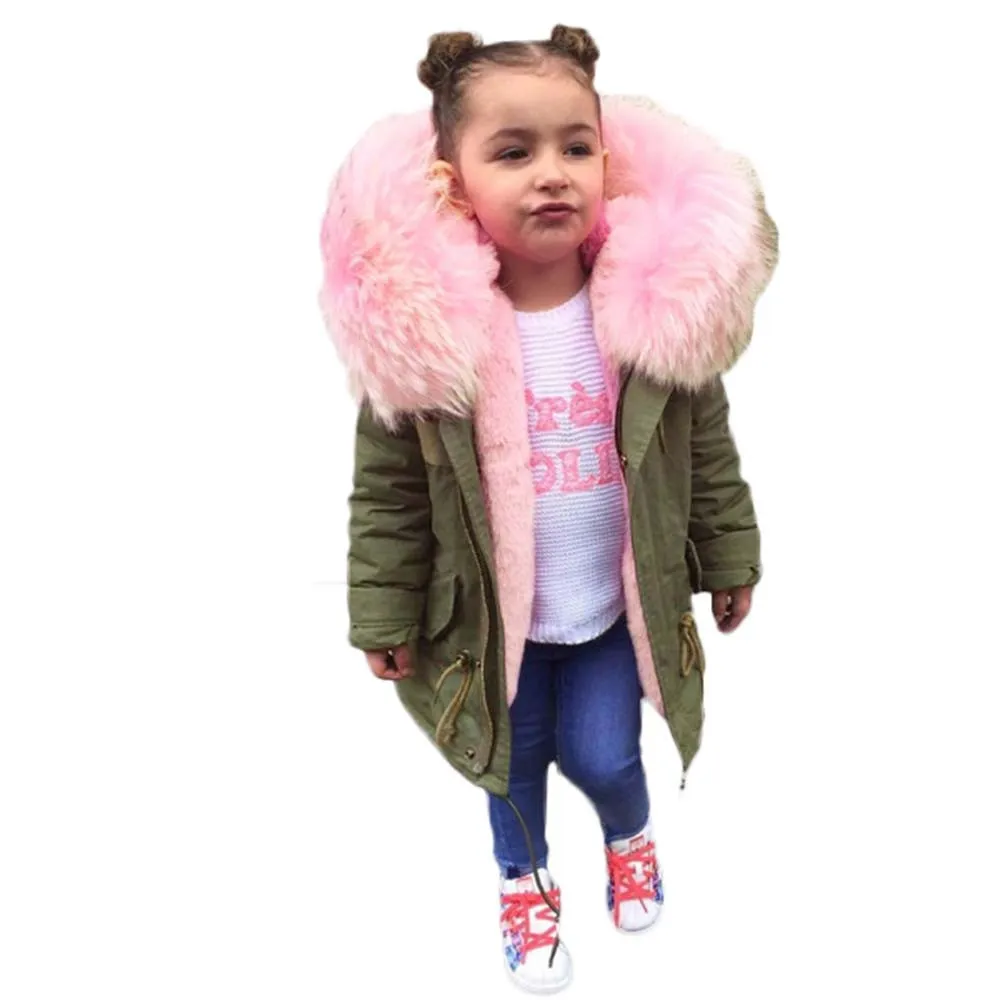 Copii Bumbac Gros De Pluș Jacheta Cu Gluga Moda Cald În Jos Jacheta De Îmbrăcăminte De Moda De Iarnă Copilul Haine De Fete Pentru Copii Haine 5