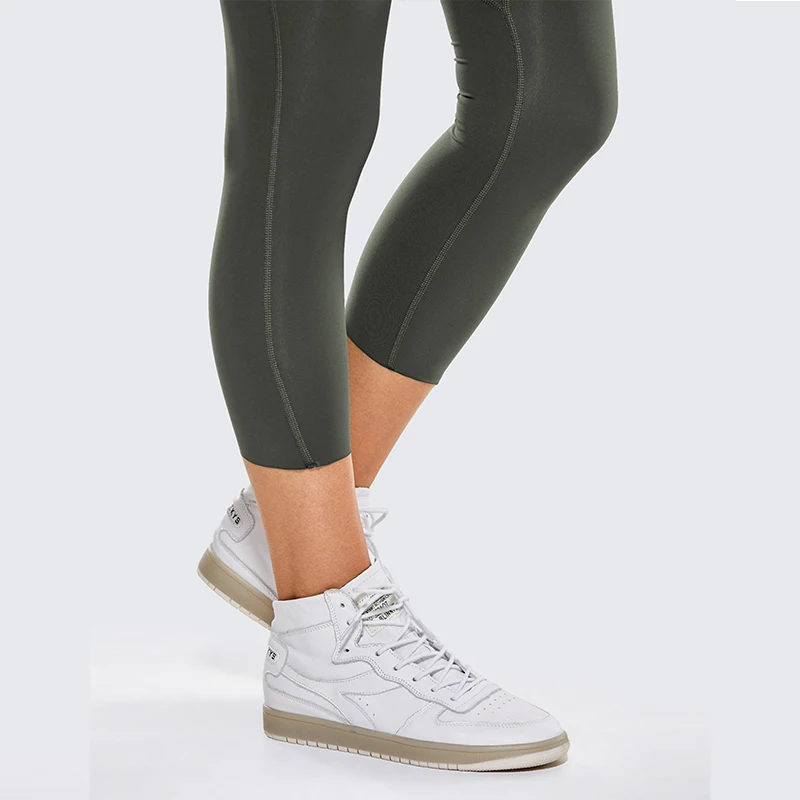 CRZ YOGA pentru Femei de Lux Gol Sentiment Talie Înaltă Cultură Sport Pantaloni de Yoga Capri Jambiere cu Buzunar 21.5 Inch 5