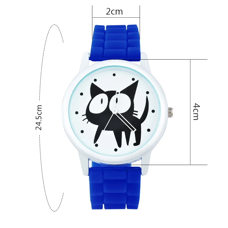 Desene animate Pisica ceasuri Femei nou de Silicon design de Brand Sport Cuarț Ceas de mână de Moda colorat Uita-Montre Femme transport gratuit 5