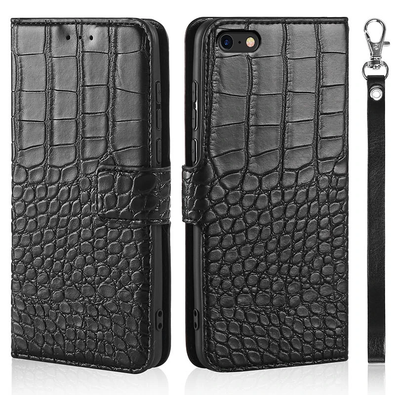 Flip Cazul în care Telefonul pentru Huawei Honor 7A Pro Acoperi 7A Prim Original Textura de Crocodil Piele de Design de Carte Coque Wllet Capa Curea 5