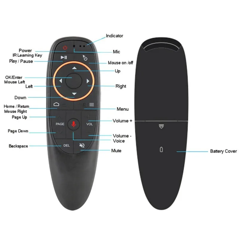 G10 Voce de la Distanță de Control 2.4 G Wireless Inteligent Air Mouse-ul ASCUNS pentru Android TV Box 5