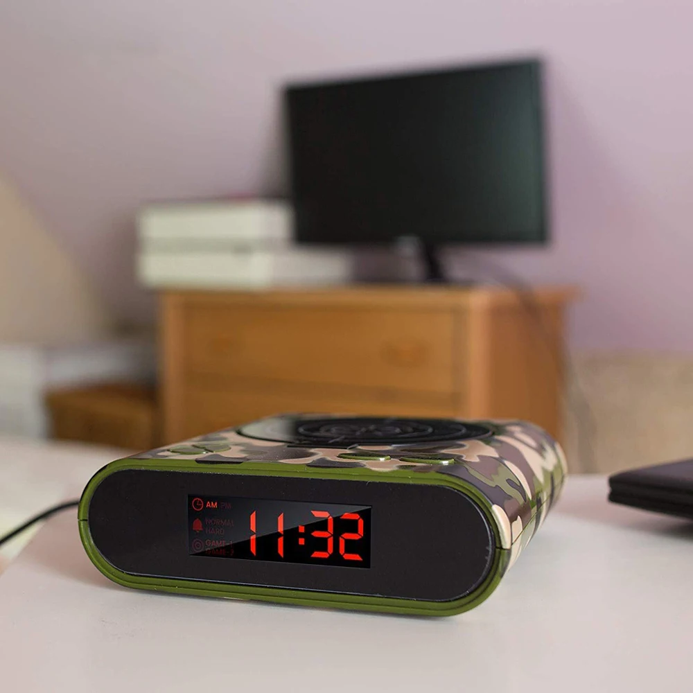 Gadget-Țintă De Fotografiere Cu Laser Arma Alarma Ceas Electronic Digital Ceas De Birou Masă, Ceas Nixie Clock Amânare Noptiera Pentru Copii 5