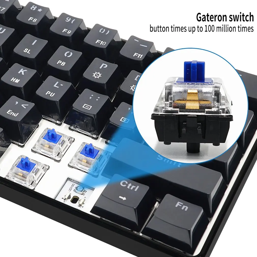 GK61 Swappable 60% RGB Tastatură Personalizate Kit PCB Placa de Montare Caz Gamer Mecanice Sentiment Tastatura Gaming Tastatura RGB 5