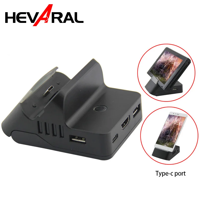 HEVARAL Switch HDMI de Încărcare Stație de Andocare Suport Reglabil HDMI Conversie Video de Încărcare Încărcător de Bază pentru Nintend Comutator Gazdă 5