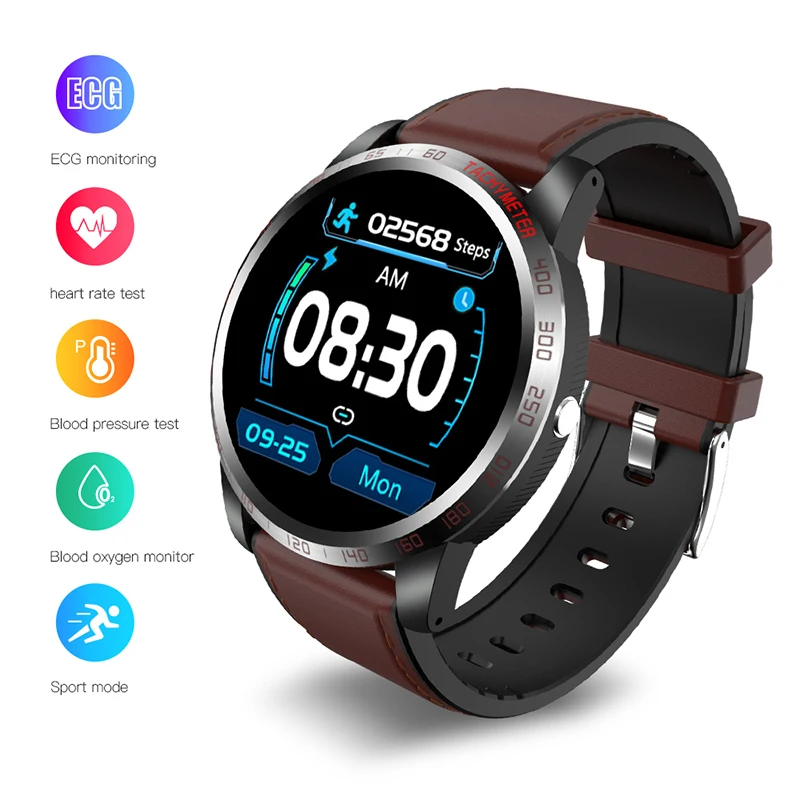 Inteligent ceas android bărbați impermeabil sânge presiunea de oxigen monitorizare ECG exercițiu memento apel Tracker de Fitness smartwatch 5