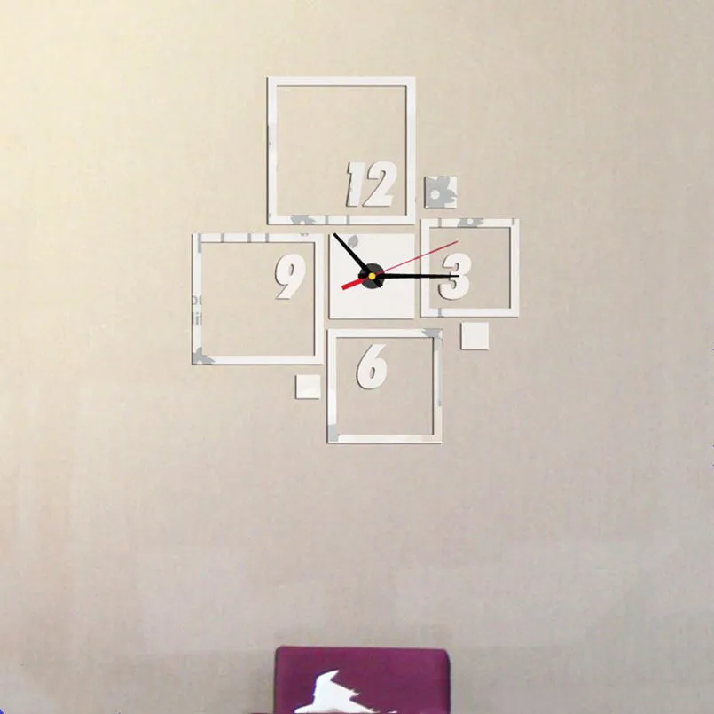 JADUOMA 3D Ceas de Perete DIY Acrilice Ceas de Perete Autocolante Pentru Decorarea Acasă Quartz Digital Autocolante Ceasul De Pe Perete Pentru Camera 5