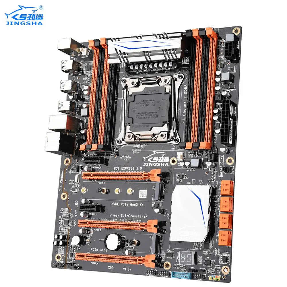 Jingsha placa de baza X99 set kit cu Xeon E5 2678 V3 LGA 2011-3 CPU 8* 8GB=64G 1600MHz DDR3 ECC REG memorie RAM MATX NVME M. 2 SSD 5