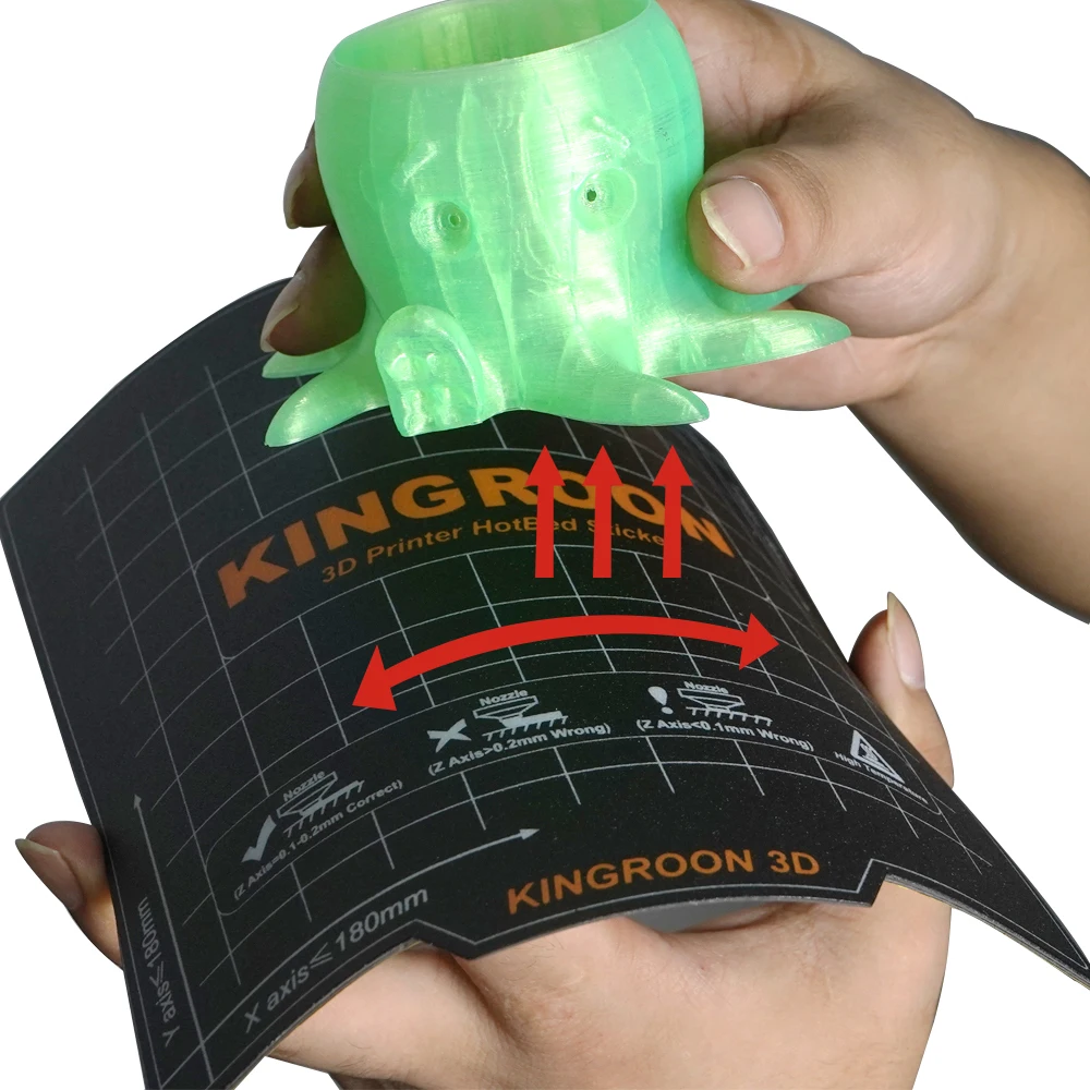MEGA 2SETS 180*180mm Focar Autocolante Magnetice 2Layers Imprimare Îndepărtarea Suprafață Flexibilă pentru Imprimantă 3D Platformă KingRoon Construi KP3S 5