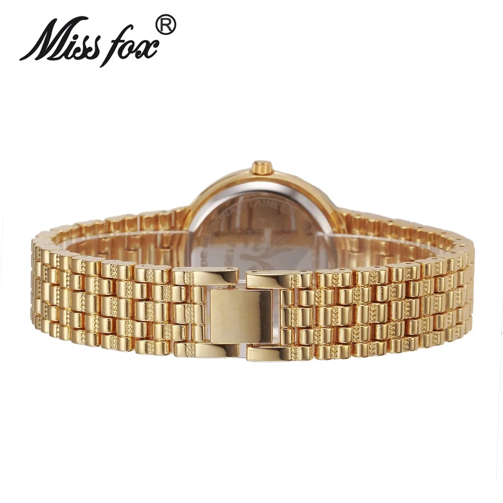 Miss Fox Brand Faimos Diamant Apă Cuarț Femei Ceasuri de Moda 18k Aur Doamnelor Ceas Bratara Relogio Feminino Reloj Mujer 5