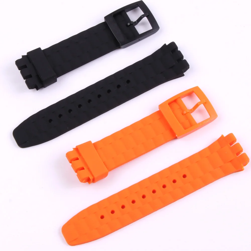 Negru alb portocaliu Scufundări 20mm*24mm Silicon Cauciuc Watchband Pentru Swatch Curea de Cauciuc curea de Ceas Curea pentru SUSN403 404 405 Instrumente 5