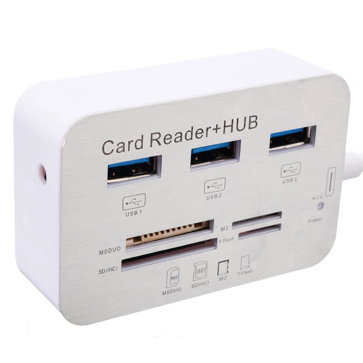 Noi de Aluminiu Portabil USB 3.0 3-Port Hub Cu MS SD M2 TF Multi-In-1 Card Reader All in One PC, Accesorii pentru Calculator 5