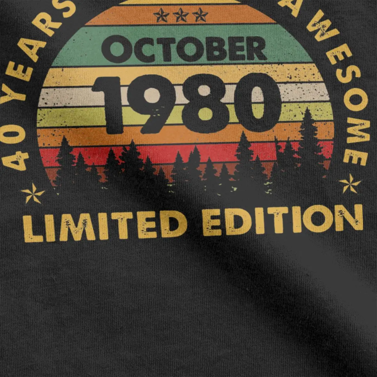 Născut În octombrie 1980 a 40 de Ani De Minunat Tricouri Barbati Funny T-Shirt a 40-a Aniversare Cadou Tricou Maneca Scurta de Îmbrăcăminte 5