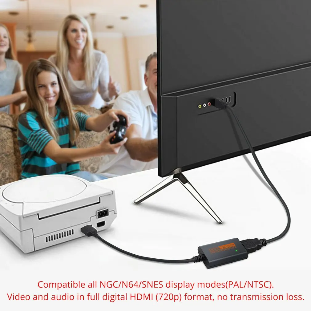 Pentru Dreamcast Convertor HDMI Cablu HDMI pentru N64 / GameCube / Consola SNES, Plug and Play Convertor HDMI Adaptor 5