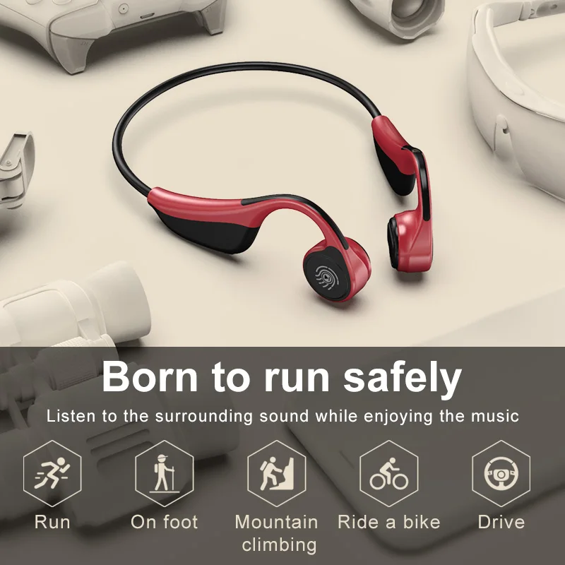 Pentru Xiaomi, Huawei Căști fără Fir cu Conducție Osoasă Cască Bluetooth 5.0 Sport în aer liber cu Cască cu Microfon Impermeabil 5