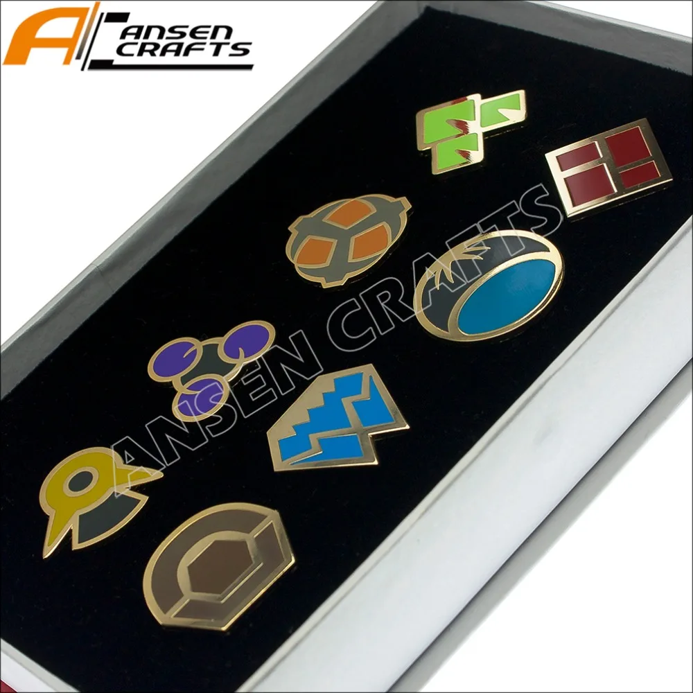 Pokemon Sport Sinnoh Gen4 Complet 8 Elemente Pin Badge 5