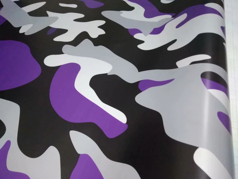 Premium negru violet alb de Camuflaj Folie de Vinil Folie Auto Folie Auto DIY Styling Autocolant Camo Masina Folie de Ambalaj Cu Aer de Presă 5