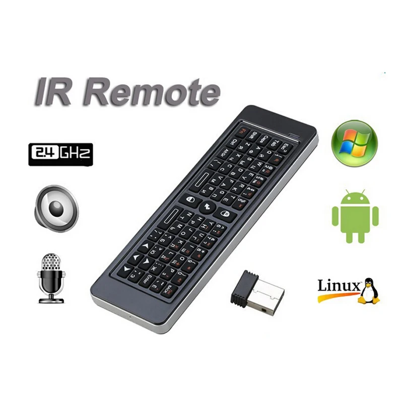 Rii i13 K13 rusă Mini Tastatura Wireless Zbor Air Mouse Combo-uri Mircophone Vorbitor de la Distanță IR de învățare Pentru PC, Smart TV Box 5