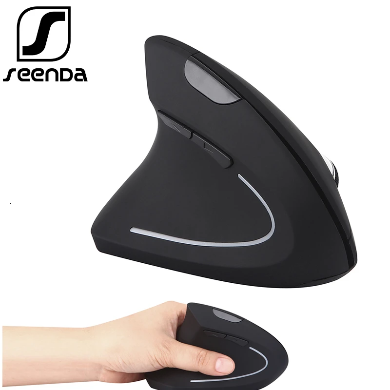 SeenDa 2.4 g Verticale Mouse-ul Wirelsss Mause Mâna Stângă Calculator Gaming mouse USB Optic Mouse-ul pentru Laptop Notebook 5