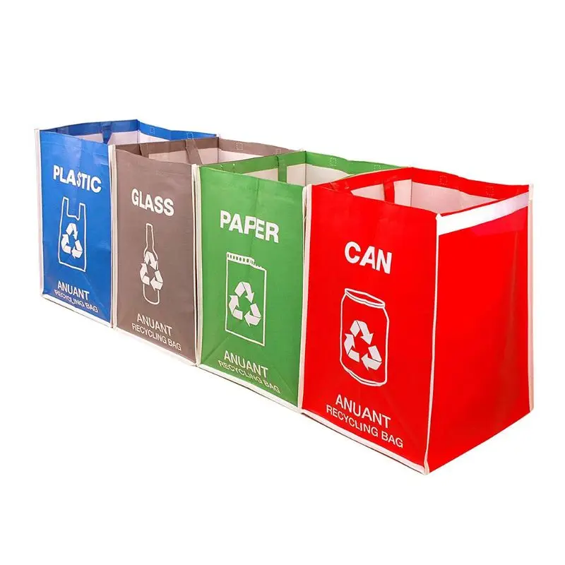 Separate de Reciclare a Deșeurilor de Saci de Gunoi pentru Birou Bucătărie în Casă - de Reciclare de Gunoi Gunoi de Sortare Compartimente Organizator, rezistent la apa 5